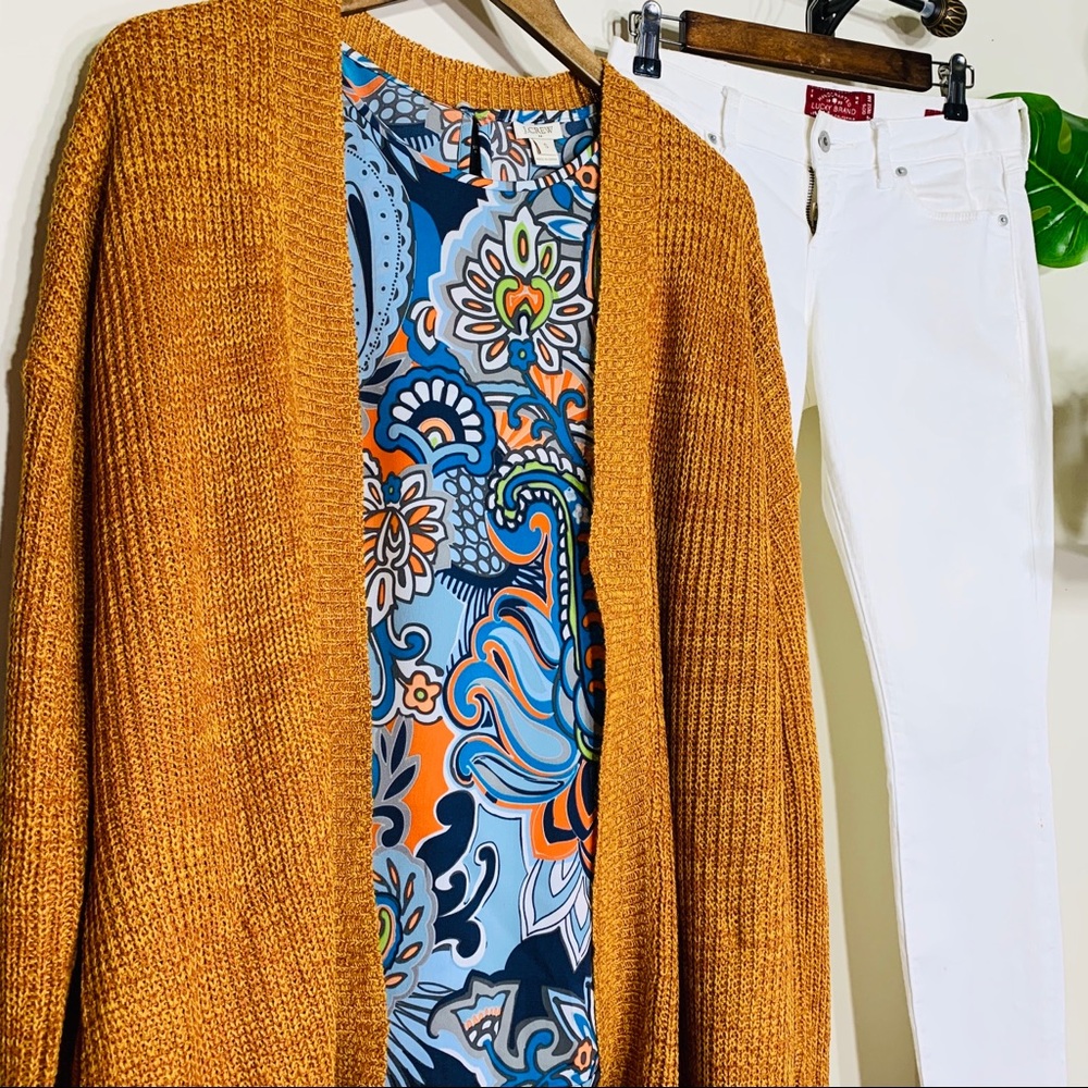 J. Crew Floral-Paisley Print Silky Tee (EUC)